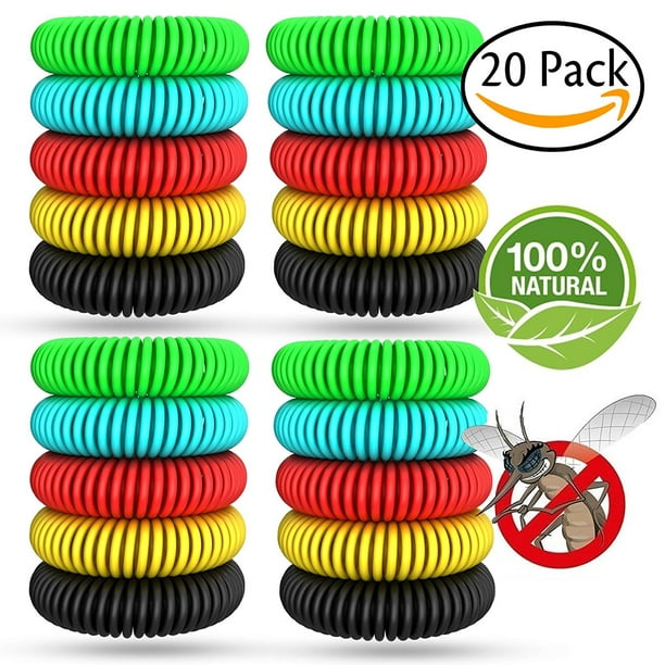 BUG OFF Wristband Repels Insects~FAMILY 10-Pack~Mosquito Deterrent SAFE for Kids